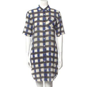 10 Crosby Derek Lam Plaid Button Dress